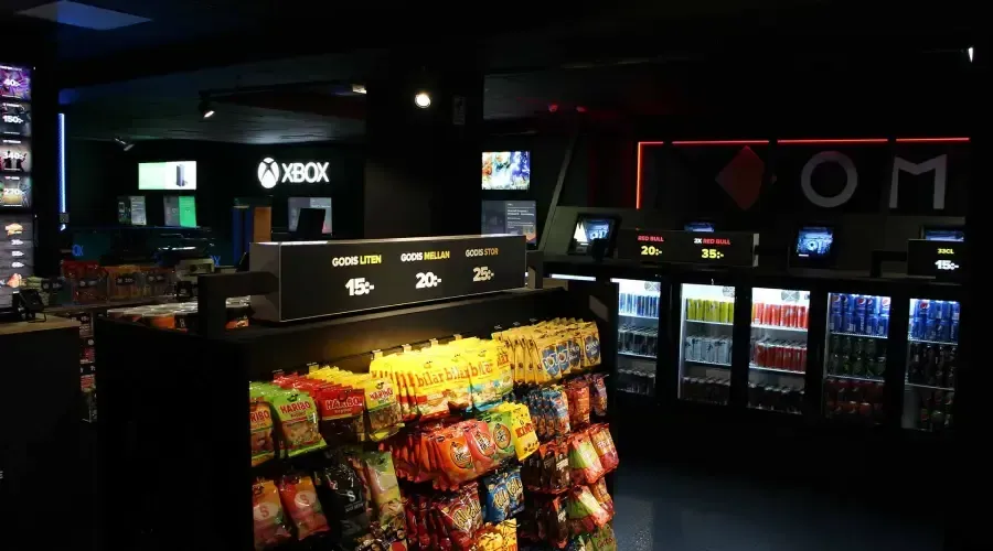 Godis och läsk till salu på Inferno Online
