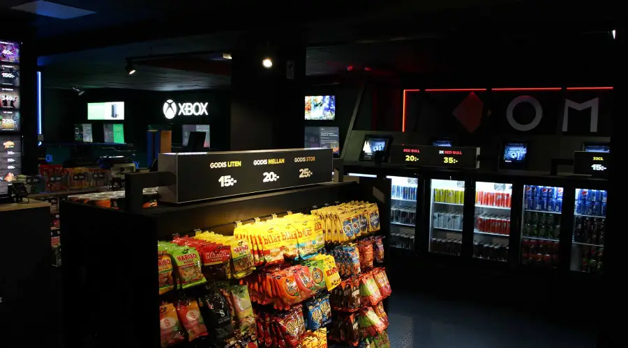 Godis och läsk till salu på Inferno Online